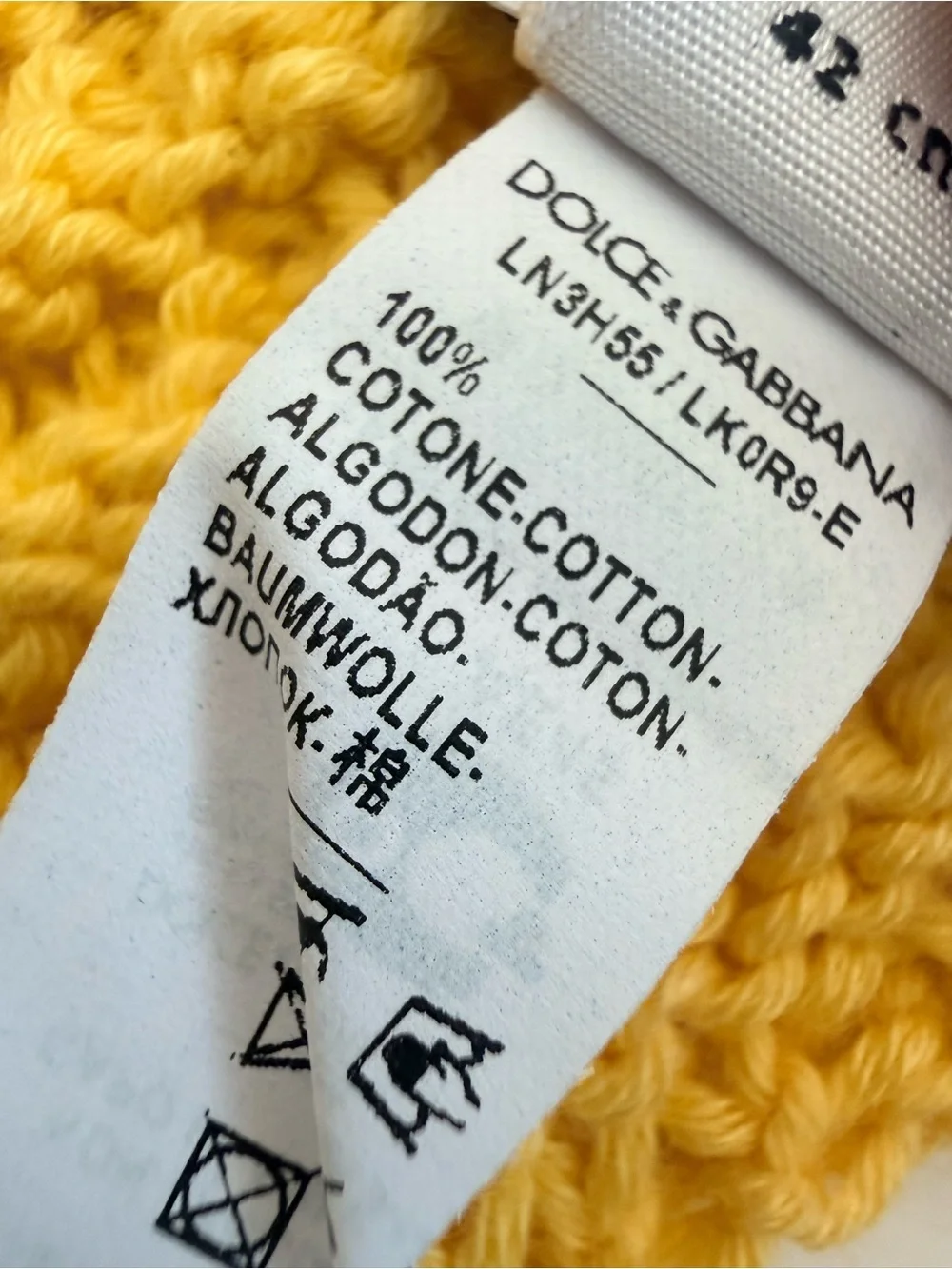 Dolce & Gabbana Baby’s Yellow Pineapple Knit Beanie